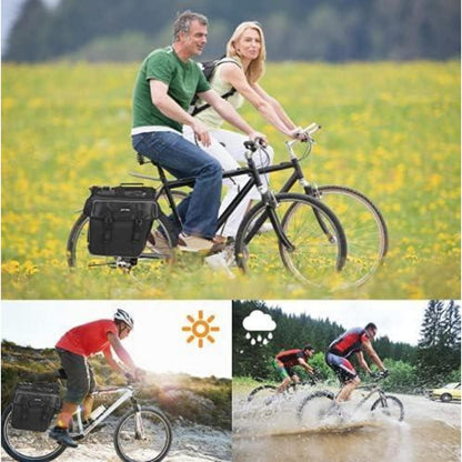 Fahrradtasche Gepäckträger 30L wasserdicht mit Regenschutz
