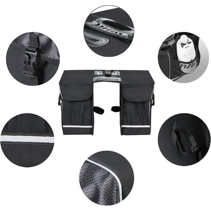 Fahrradtasche Gepäckträger 30L wasserdicht mit Regenschutz