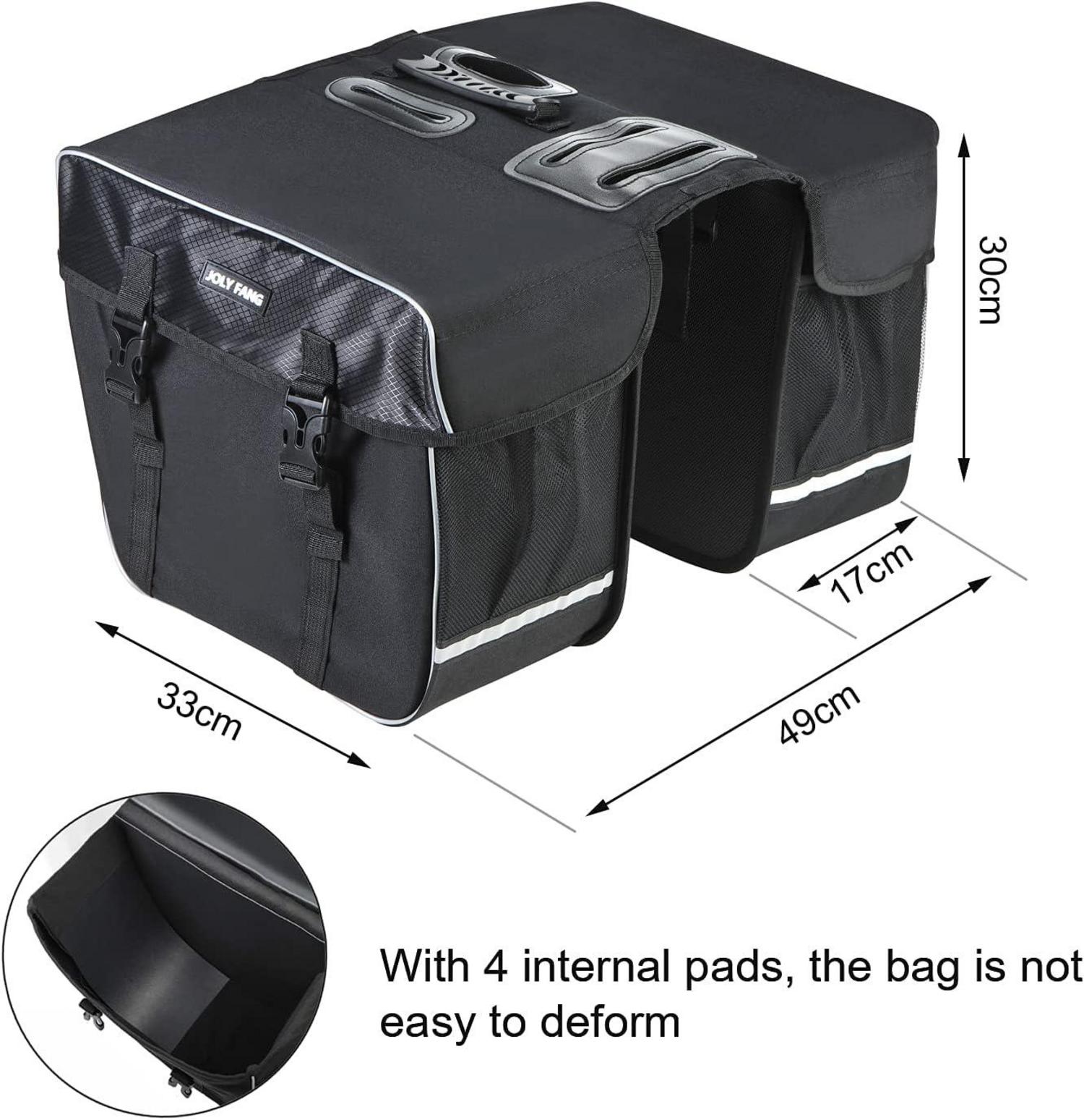 Fahrradtasche Gepäckträger wasserdicht 30L mit Reflektoren