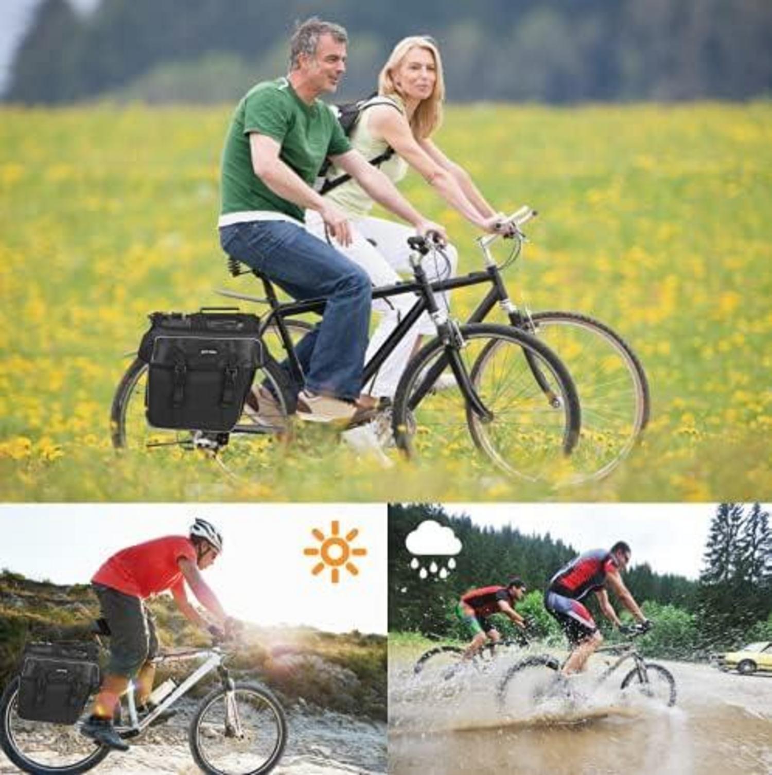 Fahrrad Gepäckträgertasche 30L Wasserdicht Reflektierend Regenabdeckung