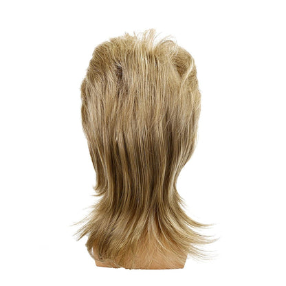 Blonde 80er Mullet Perücke Herren Lang Synthetische Haare Halloween
