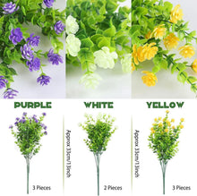 Künstliche Balkonpflanze Eukalyptus Deko für außen 8er Set