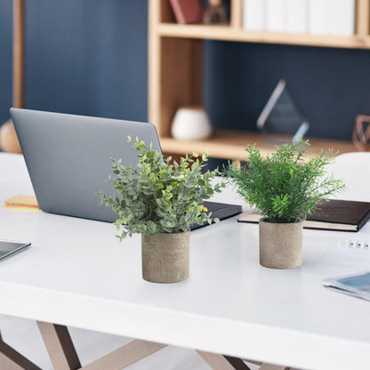 4er Set Künstliche Pflanzen Eukalyptus Sukkulenten mit
