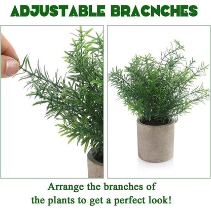 4er Set Künstliche Pflanzen Eukalyptus Sukkulenten mit