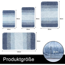 Rutschfester Badezimmerteppich 60x120cm Flauschiger Blauer