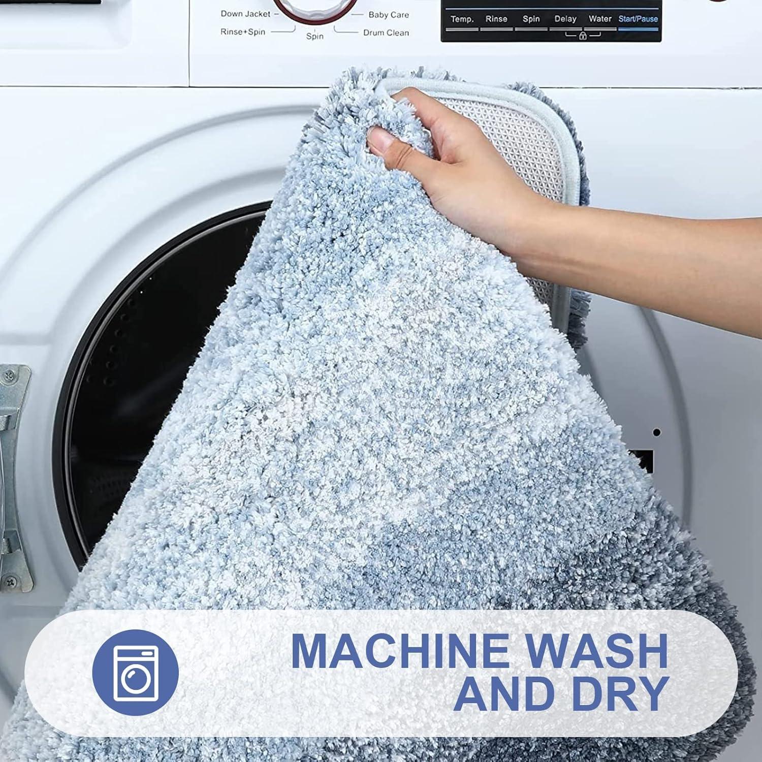 Weich Badezimmerteppich rutschfest waschbar Flauschige Hochflor