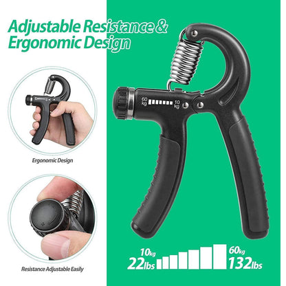 Handtrainer Set: Einstellbarer Griffkraft-Trainer für Sport & Therapie