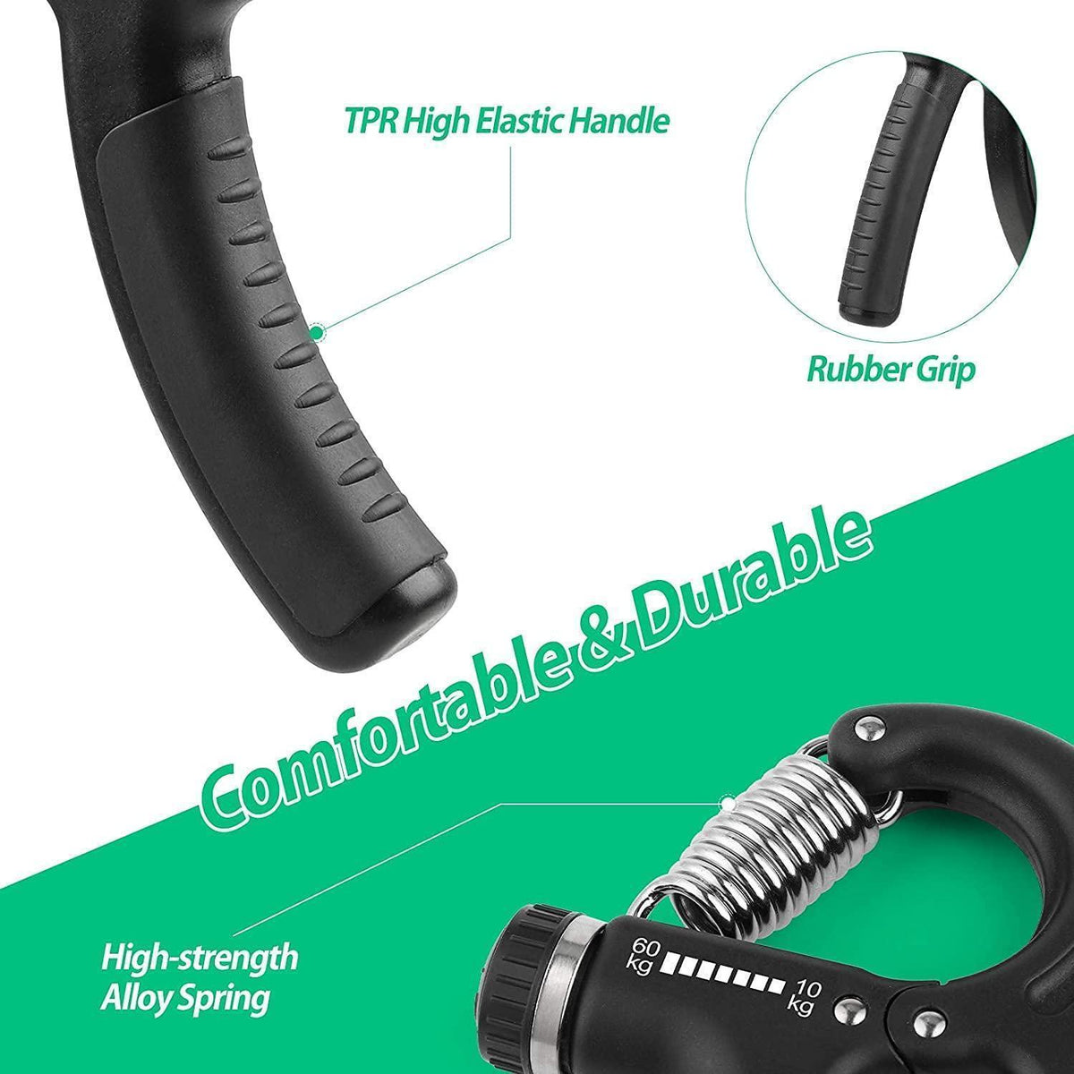 Handtrainer Set: Einstellbarer Griffkraft-Trainer für Sport & Therapie