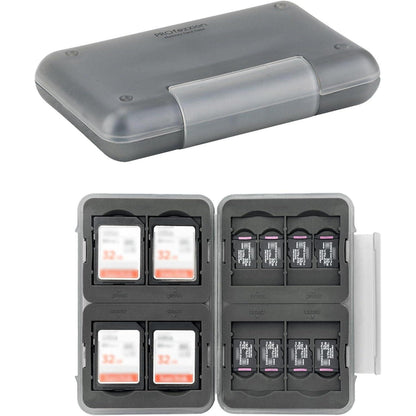 Wasserdichte SD Karten Aufbewahrung Schutzbox für 8 SD Grau