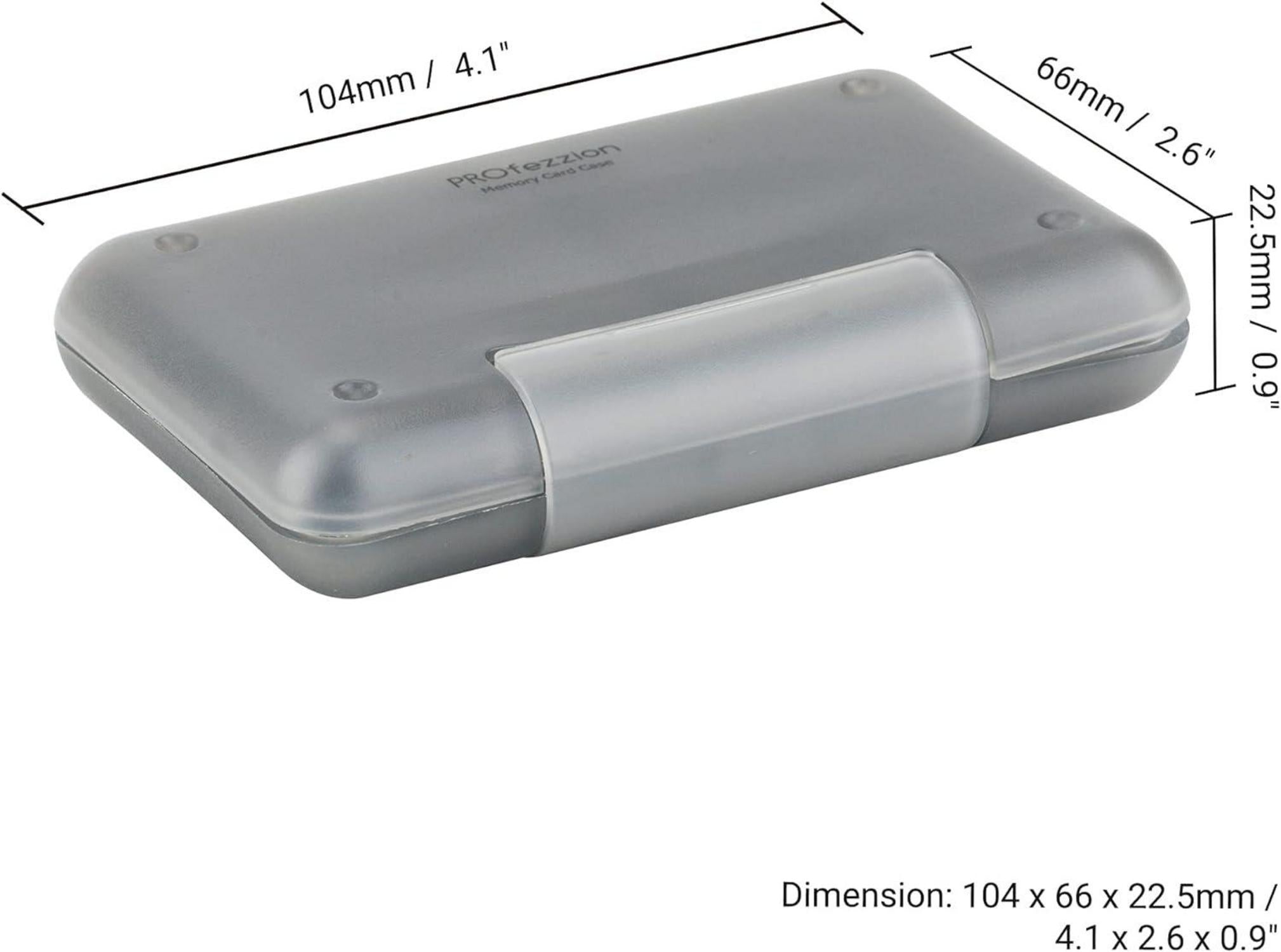 Wasserdichte SD Karten Aufbewahrung Schutzbox für 8 SDHC SDXC Grau