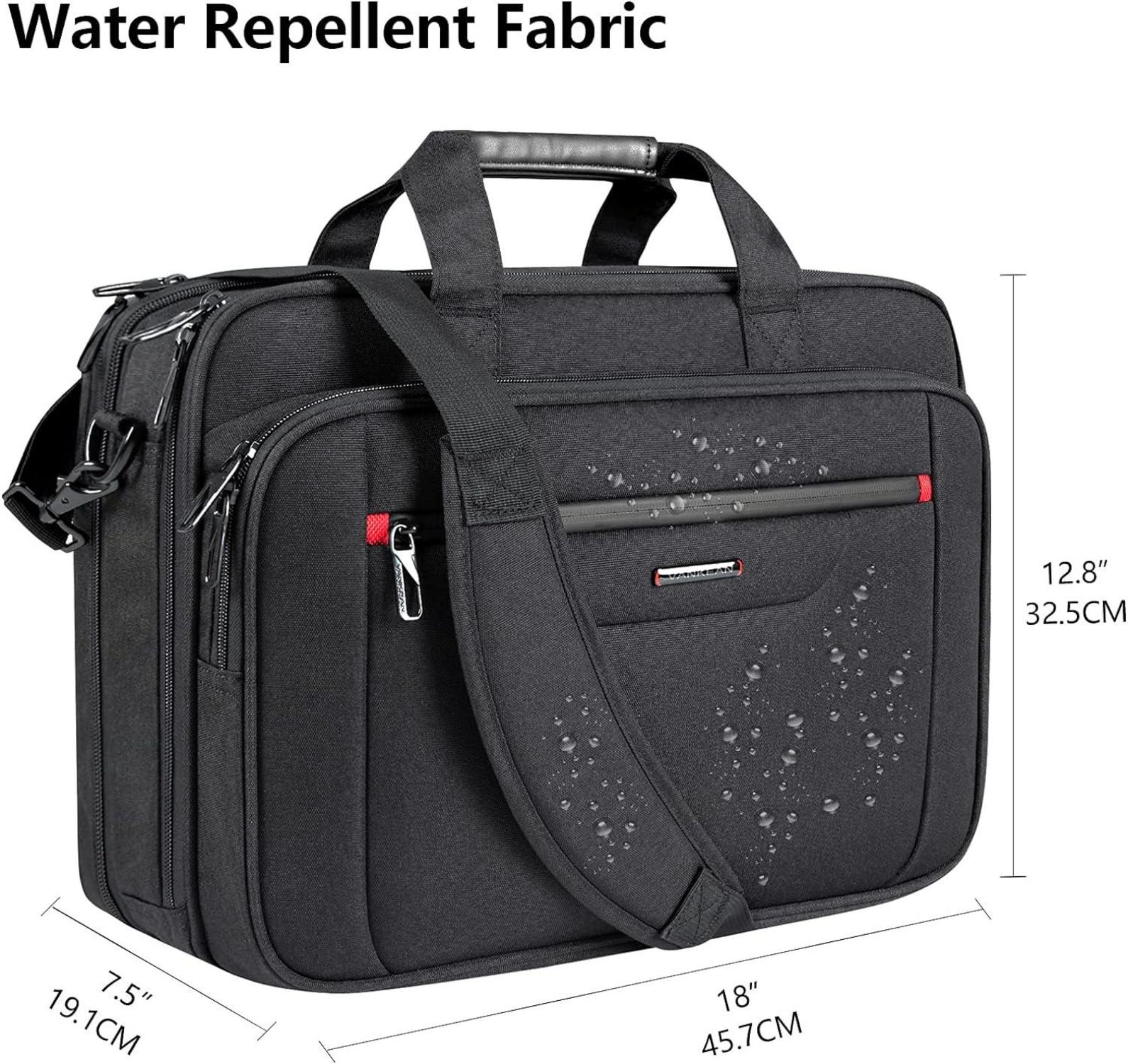 Laptoptasche 17,3 Zoll wasserabweisend Schwarz Umhängetasche
