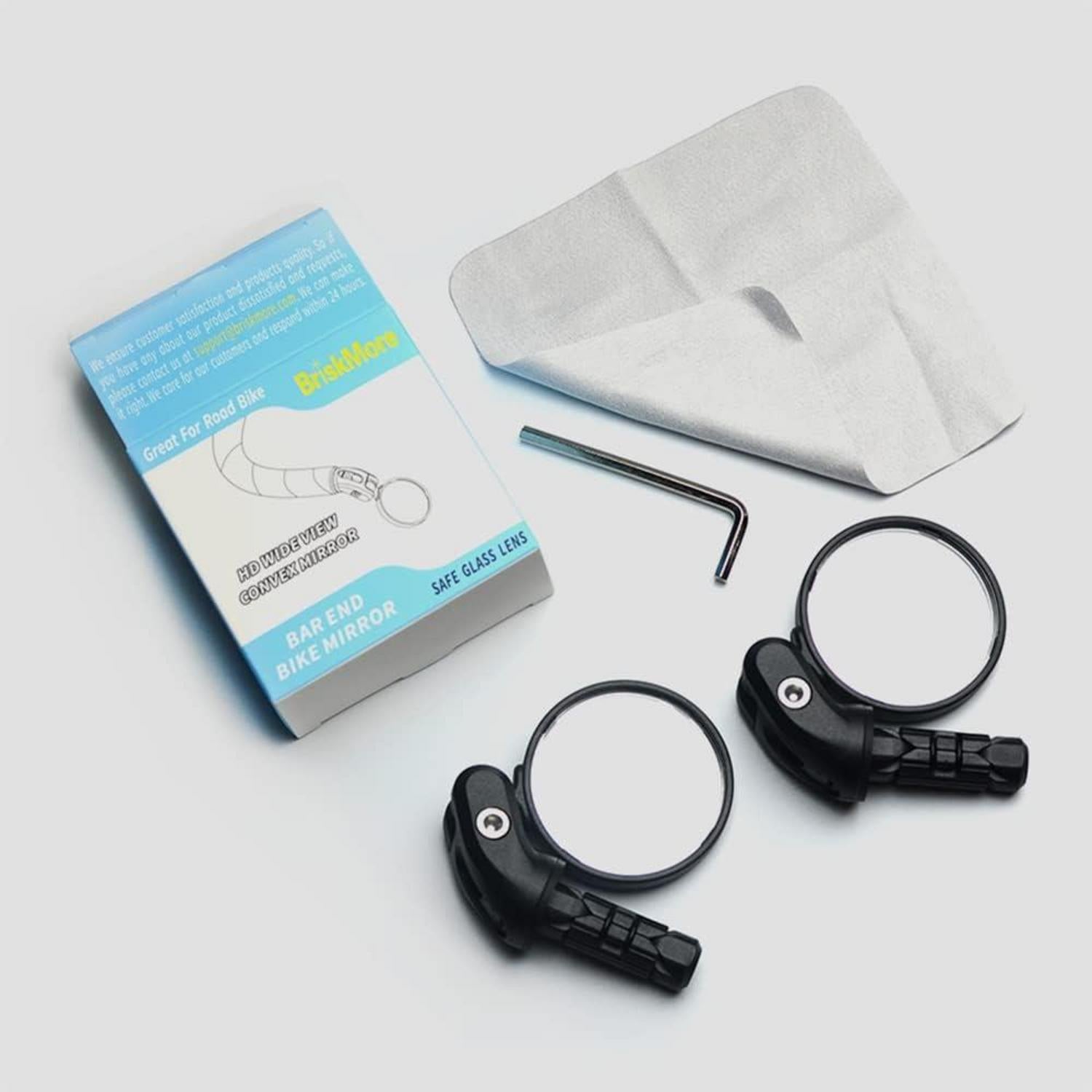 Fahrradspiegel HD-Glas konvexe Linse 2 Stück sicherer Rückspiegel 5,1