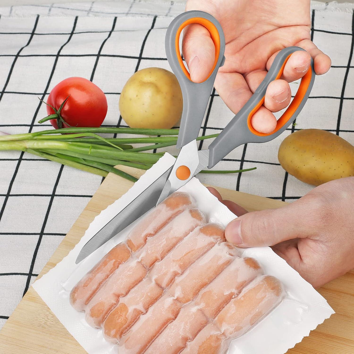 Multifunktionale Küchenschere 5PCs Edelstahl Orange/Grau