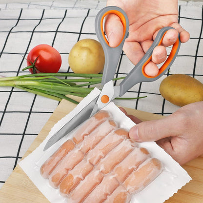 Multifunktionale Küchenschere 5PCs Edelstahl Orange/Grau