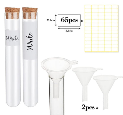 100 Mini Reagenzgläser Glas mit Korken Laborglas 16x100mm für DIY & Dekoration