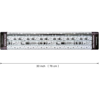 Weihnachtspapierrolle Silberne Schneeflocken Candy Cane