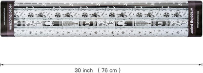 Weihnachtspapierrolle Silber Schneeflocken Candy Cane Holiday Collection 4