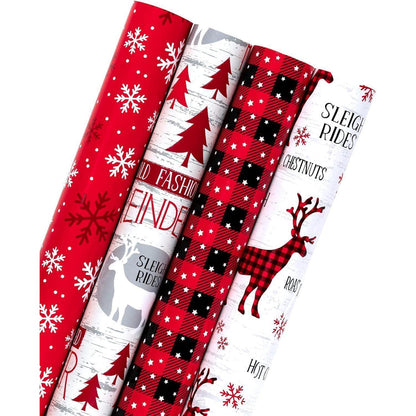 Weihnachtspapierrolle Rustikale Feiertags-Waldszenen 4