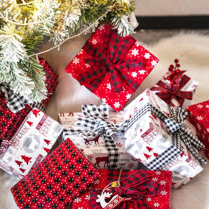 Weihnachtspapierrolle Rustikale Feiertags-Waldszenen 4