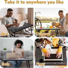 Klappbarer Laptoptisch mit Schublade und Tassenhalter