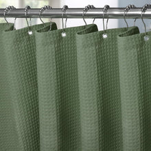 Waffel Duschvorhang Wasserdicht Anti Schimmel 92x182cm Grün