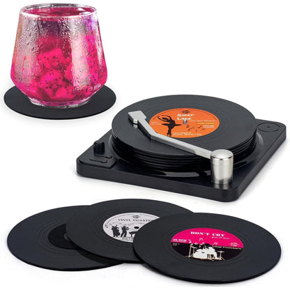 Valdivia Retro Vinyl Schallplatte Untersetzer 6er Set mit