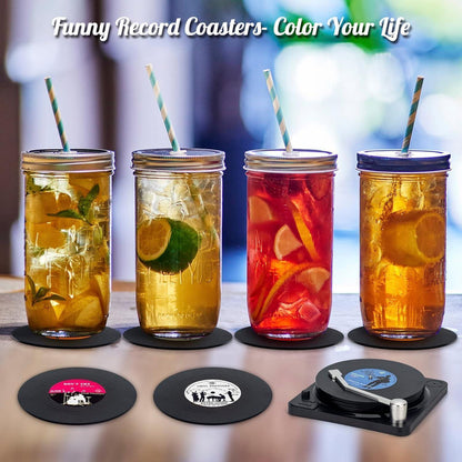 Valdivia Retro Vinyl Schallplatte Untersetzer 6er Set mit