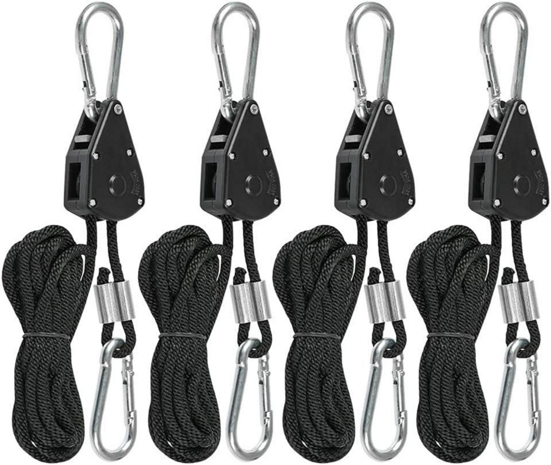 Seilratsche mit Haken 4er Set 150lb Heavy Duty Rope Ratchet