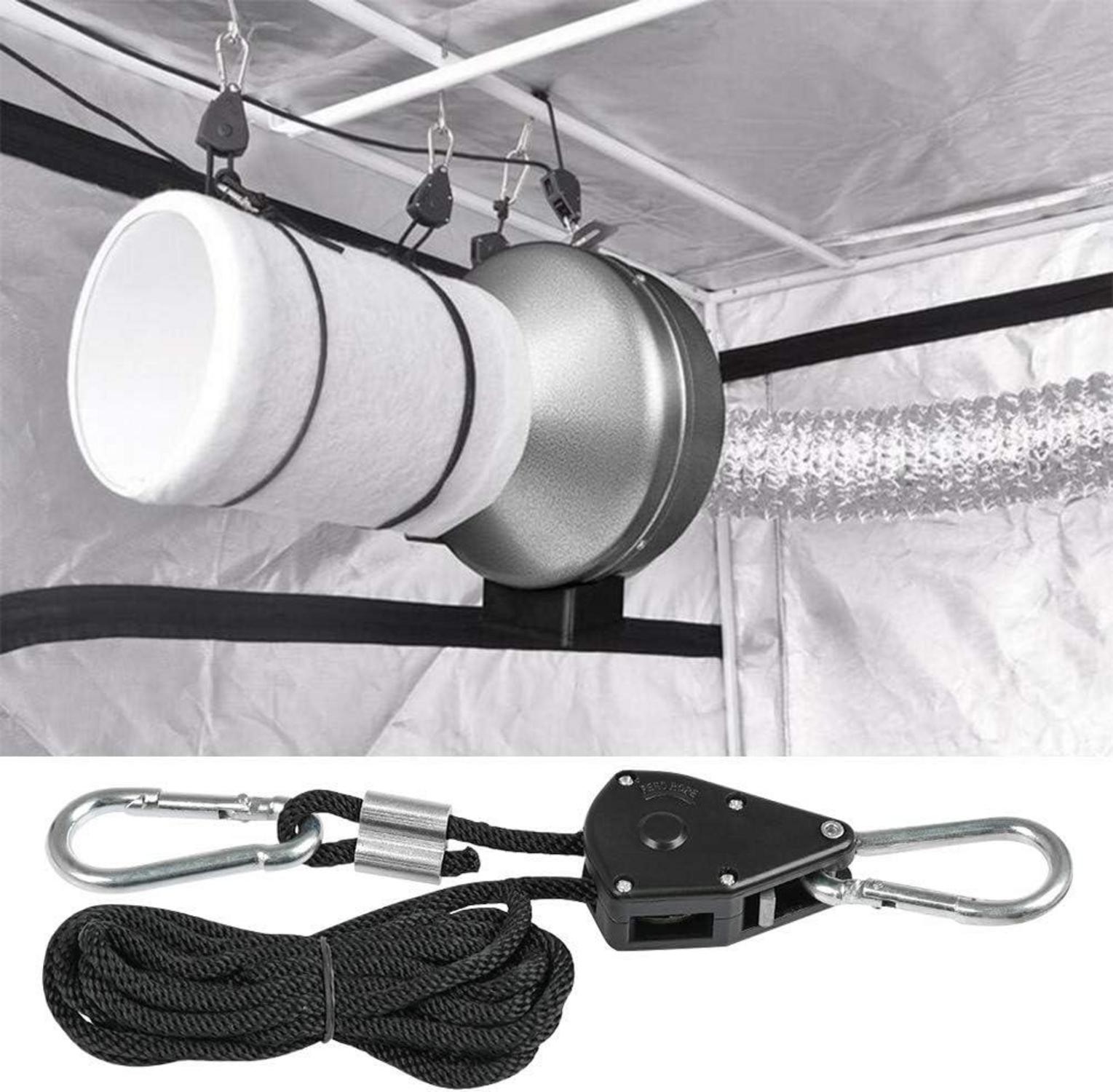 Seilratsche mit Haken 4er Set 150lb Heavy Duty Rope Ratsche Einstellbar Grow