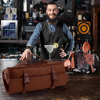 Hochwertiges Cocktail Shaker Set Kupfer 17-Teilig mit Tasche