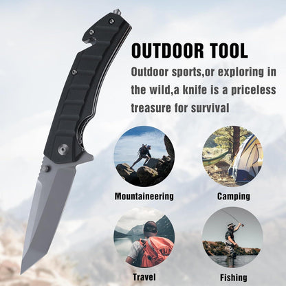 Swiss+Tech Klappmesser Einhandmesser mit Glasbrecher und Sicherheitsgurtschneider