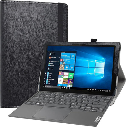LiuShan Lenovo IdeaPad Duet 3i Hülle Schwarz PU Leder Tablet