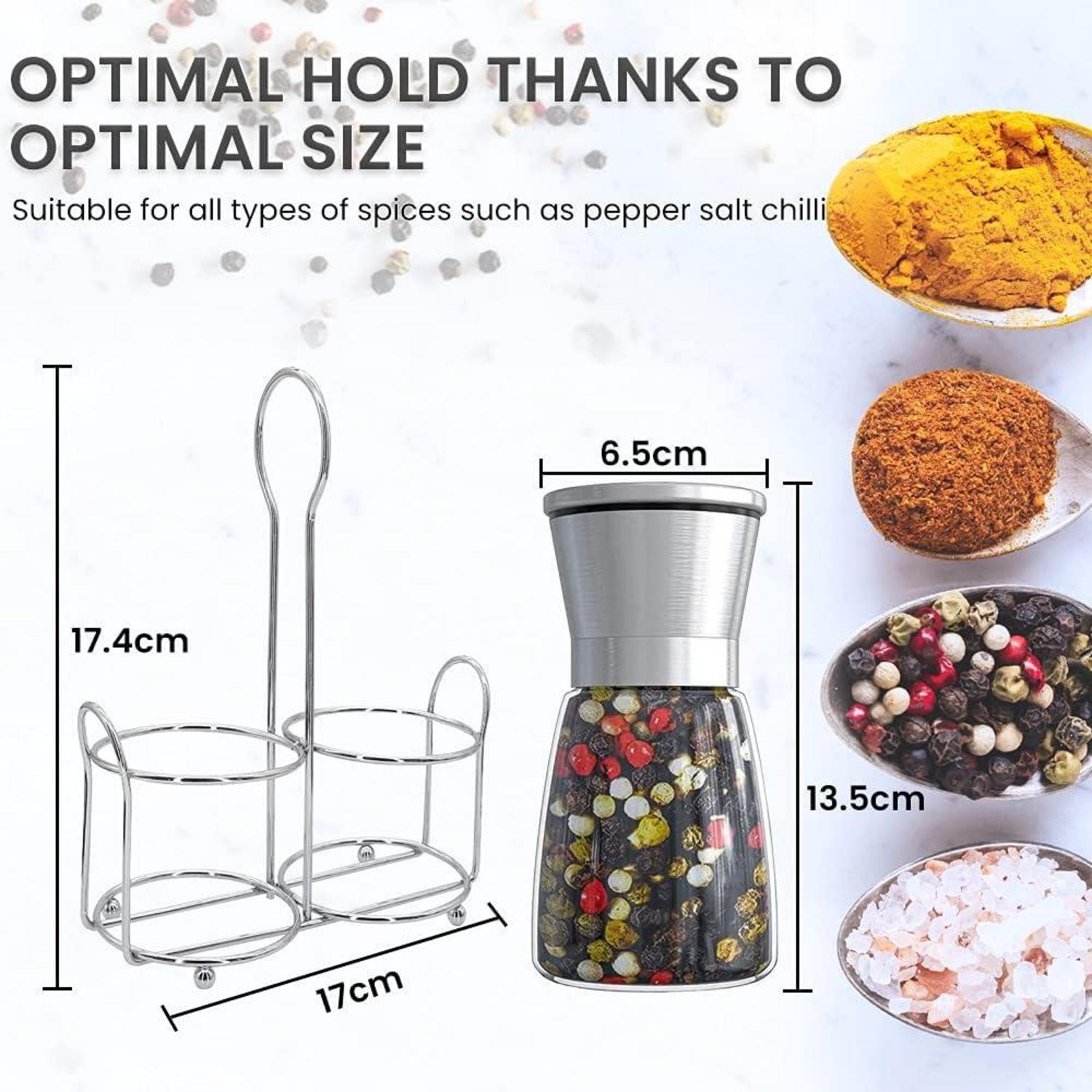 Bugucat Salz und Pfeffermühle Set mit Keramikmahlwerk