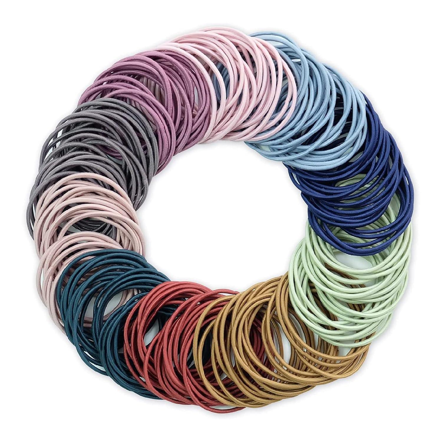 200er Haargummis Set Mädchen Mehrfarbig Zopfgummis Haarbänder 4.5 cm