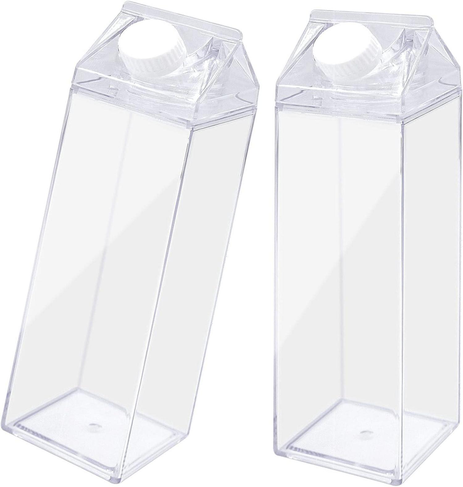Transparente Milchbox Wasserflasche 500ml wiederverwendbar
