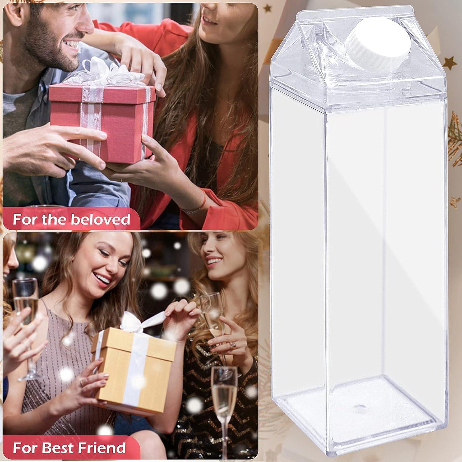 Transparente Milchbox Wasserflasche 500ml wiederverwendbar