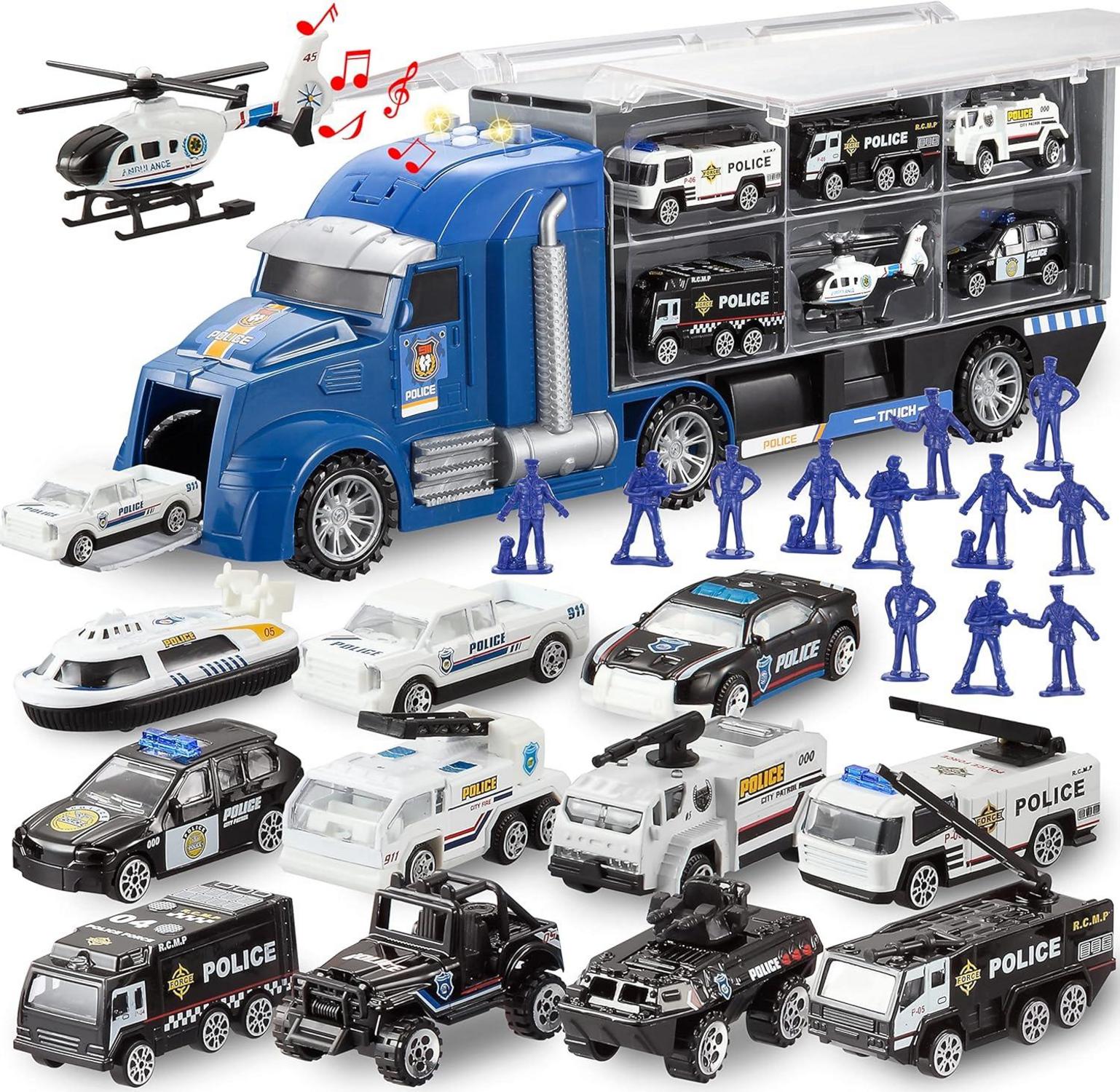 25-in-1 Druckguss LKW Fahrzeug Spielzeug Set mit Soldaten Männern und