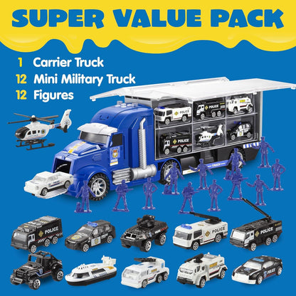 25-in-1 Druckguss LKW Fahrzeug Spielzeug Set mit