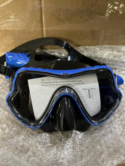 Schnorchelset Erwachsene Tauchermaske Anti-Fog Design Trockenschnorchel