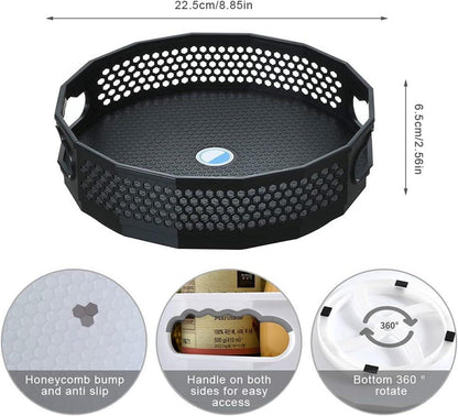 Drehteller Lazy Susan in Wabenform für Küchenorganisation