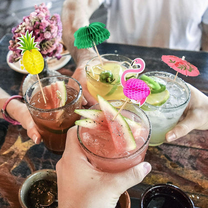 60 Stücke Cocktail Dekoration Cocktailspieße Schirmstäbchen