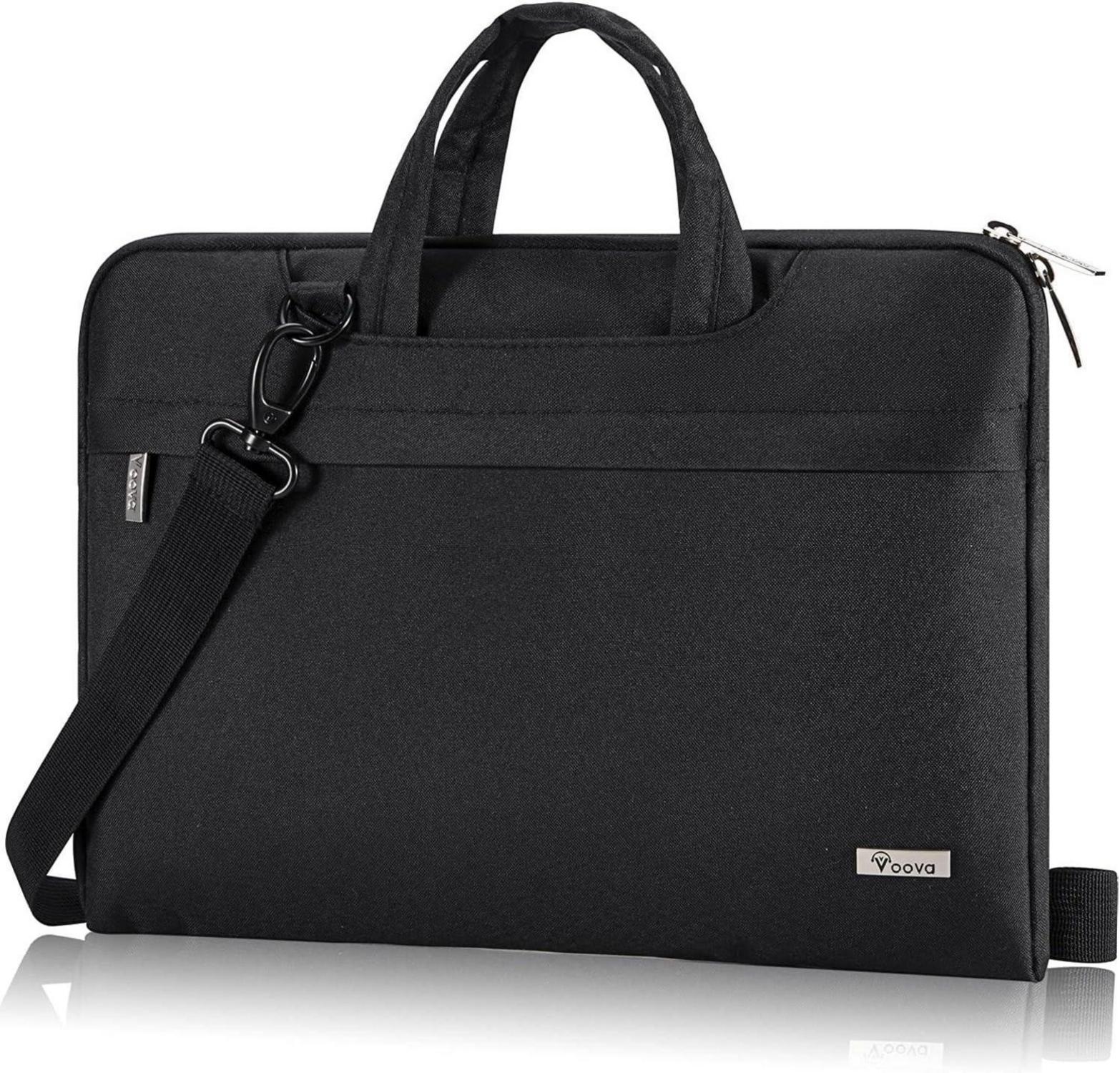 Voova Laptoptasche 13 14 Zoll Wasserdicht Stoßfest Schwarz