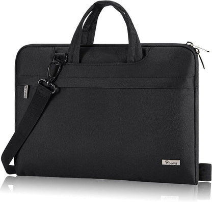 Voova Laptoptasche 13 14 Zoll Wasserdicht Stoßfest Schwarz