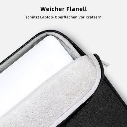 Voova Laptoptasche 13-14 Zoll Wasserdicht Stoßfest Schultertasche Laptop Tasche mit Griff Schwarz