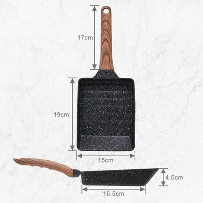 Bobikuke Tamagoyaki Pfanne Antihaft Aluminium Rechteckig Gasherd
