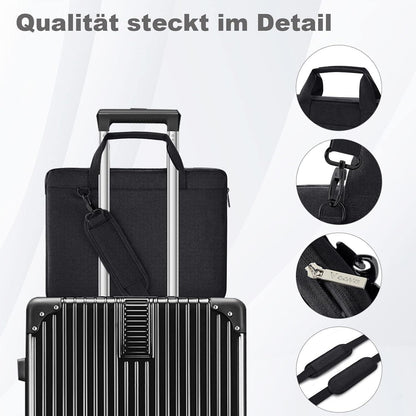 Voova Laptoptasche 13-13,3 Zoll Wasserdicht Stoßfest Schwarz