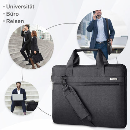 Voova Laptoptasche 13-13,3 Zoll Wasserdicht Stoßfest Schwarz