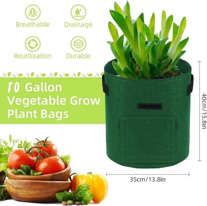 Potato Growing Bags 10 Gallonen 5-Stück mit Sichtfenster und