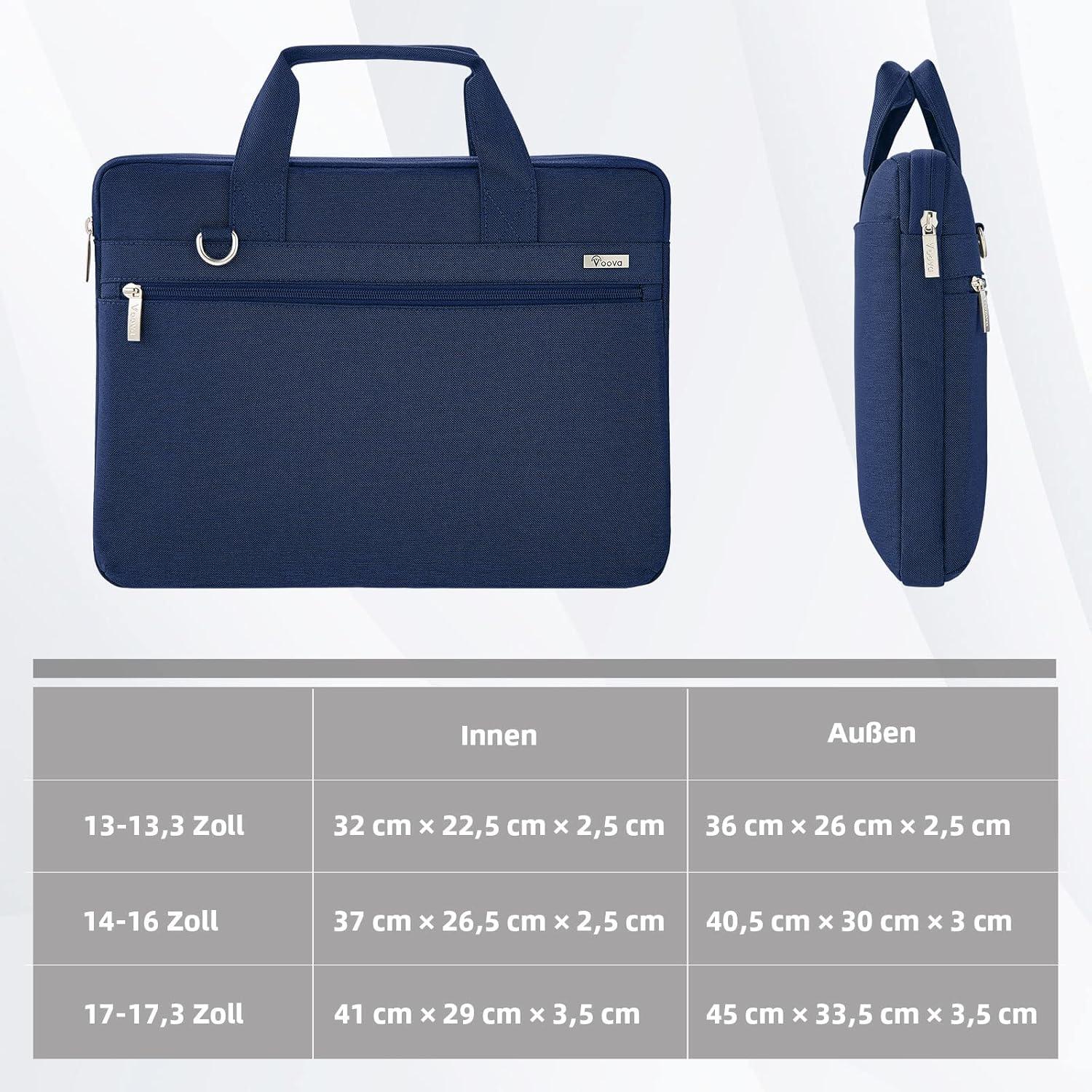 Voova Laptoptasche 360°Schutz 15,6 Zoll Wasserdicht Blau