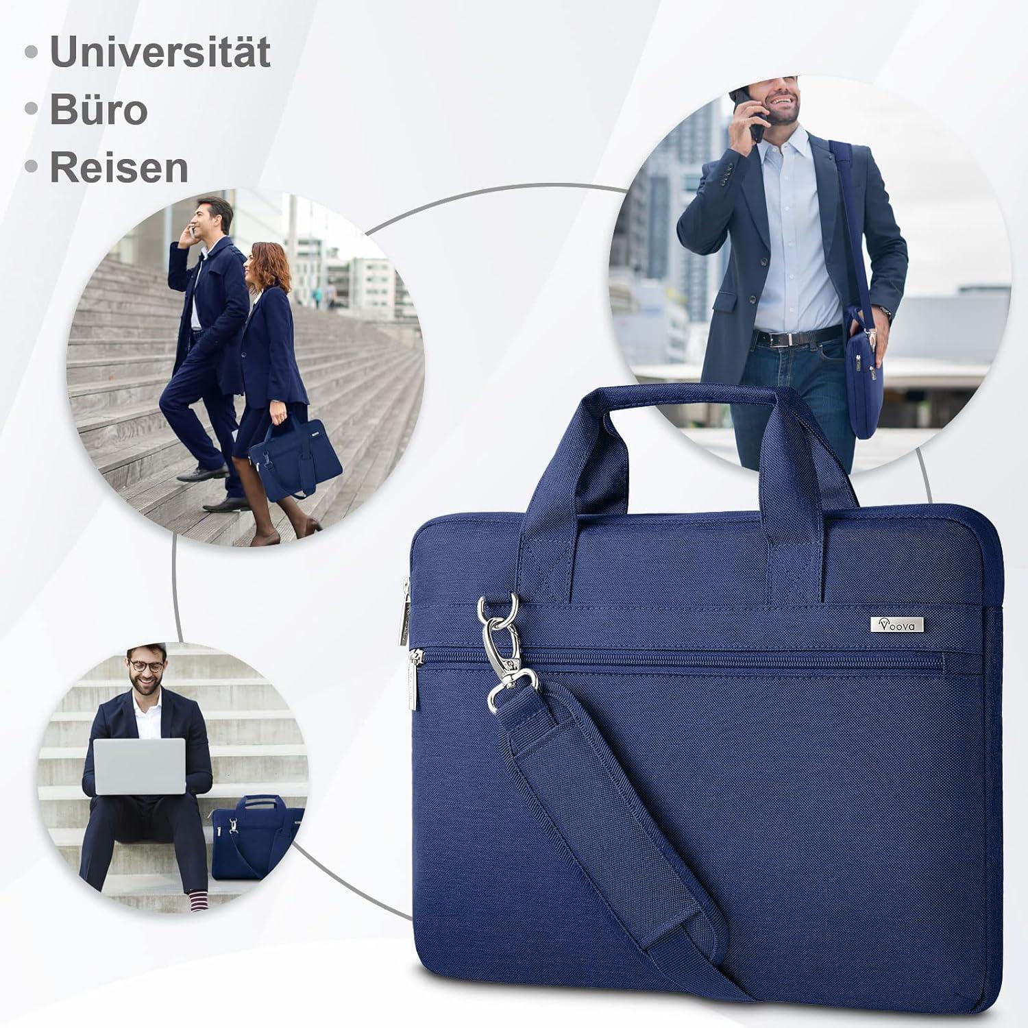 Voova Laptoptasche 360°Schutz 13-17,3 Zoll Blau Wasserdicht Stofest